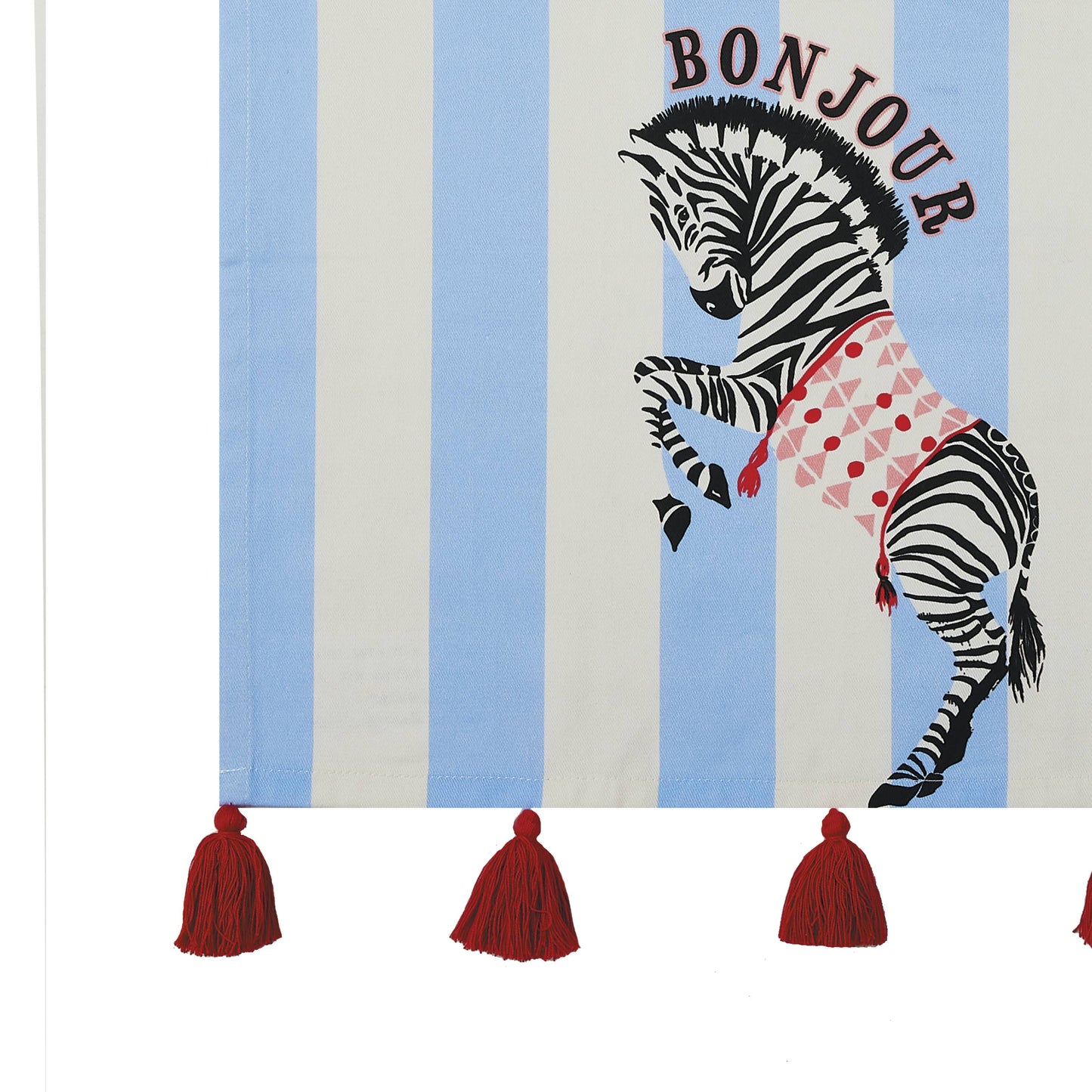 Zebra Bonjour With Tassels Kitchen Towel