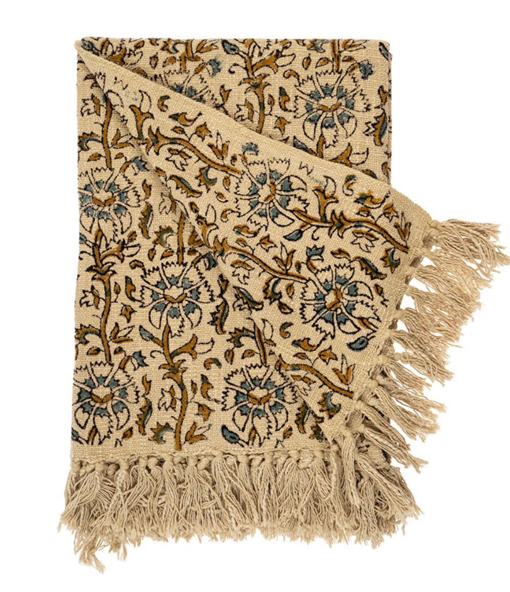 Linnea Block Print Throw