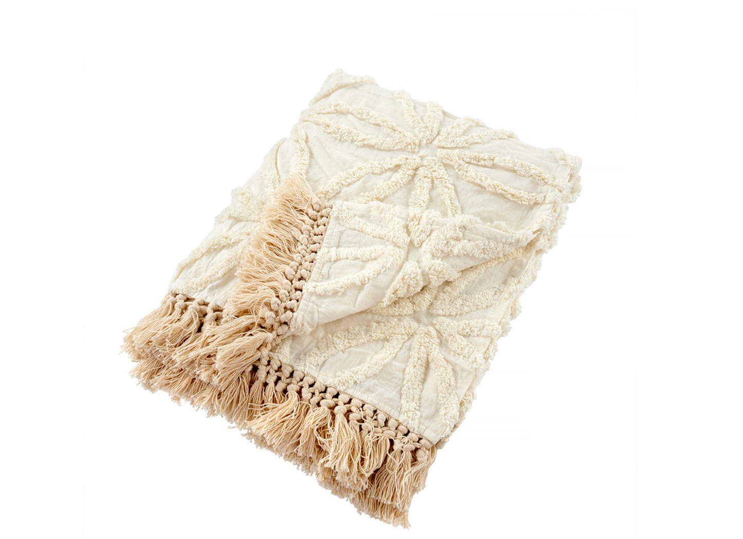 Tufted Lola Throw, Ivory