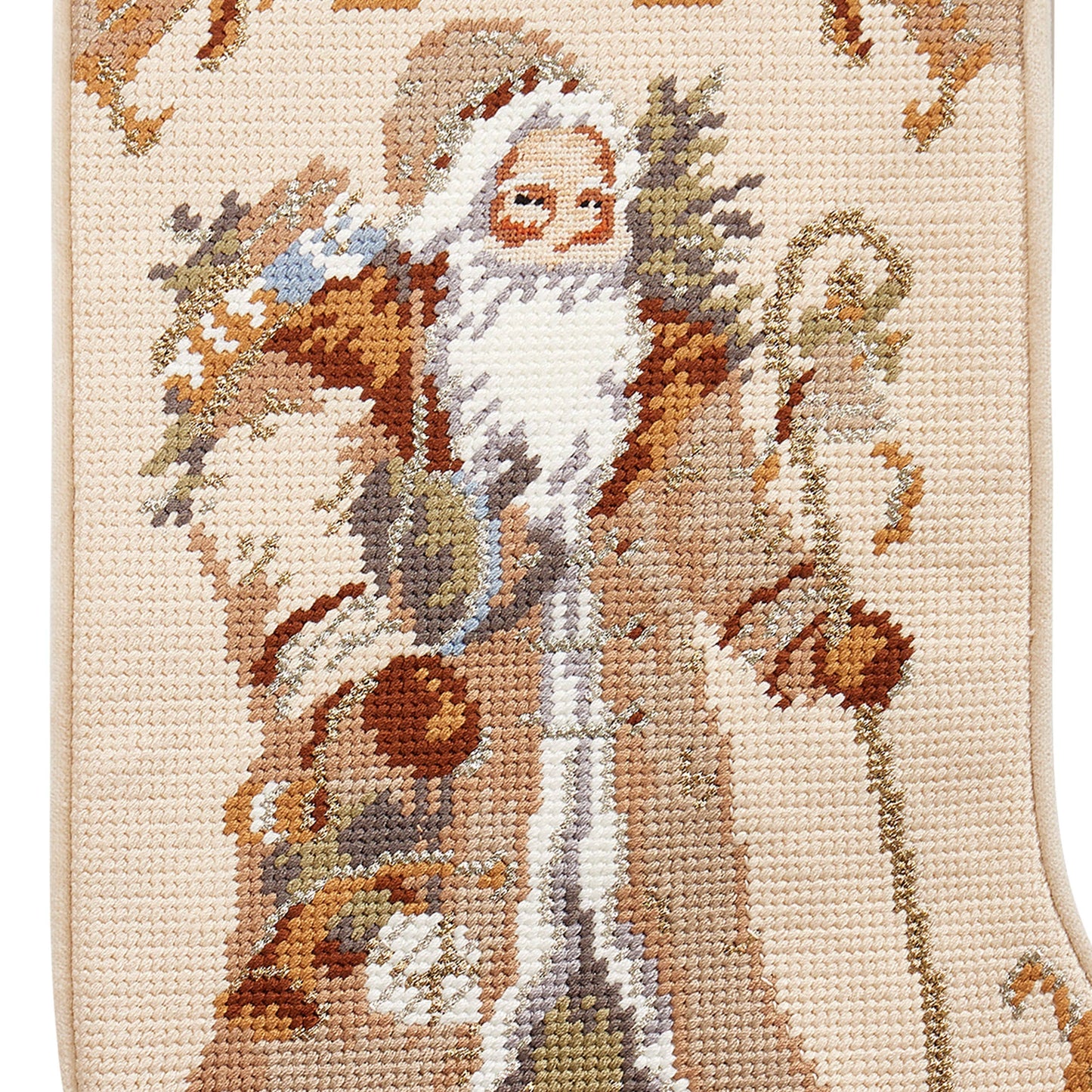 Santa w/Gift Embroidered Stocking