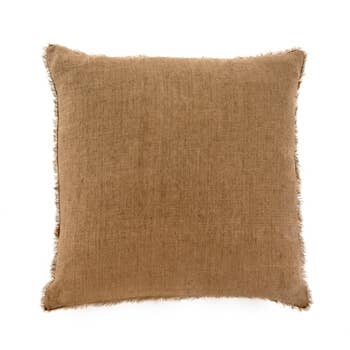 24x24 Lina Linen Pillow Hazelnut