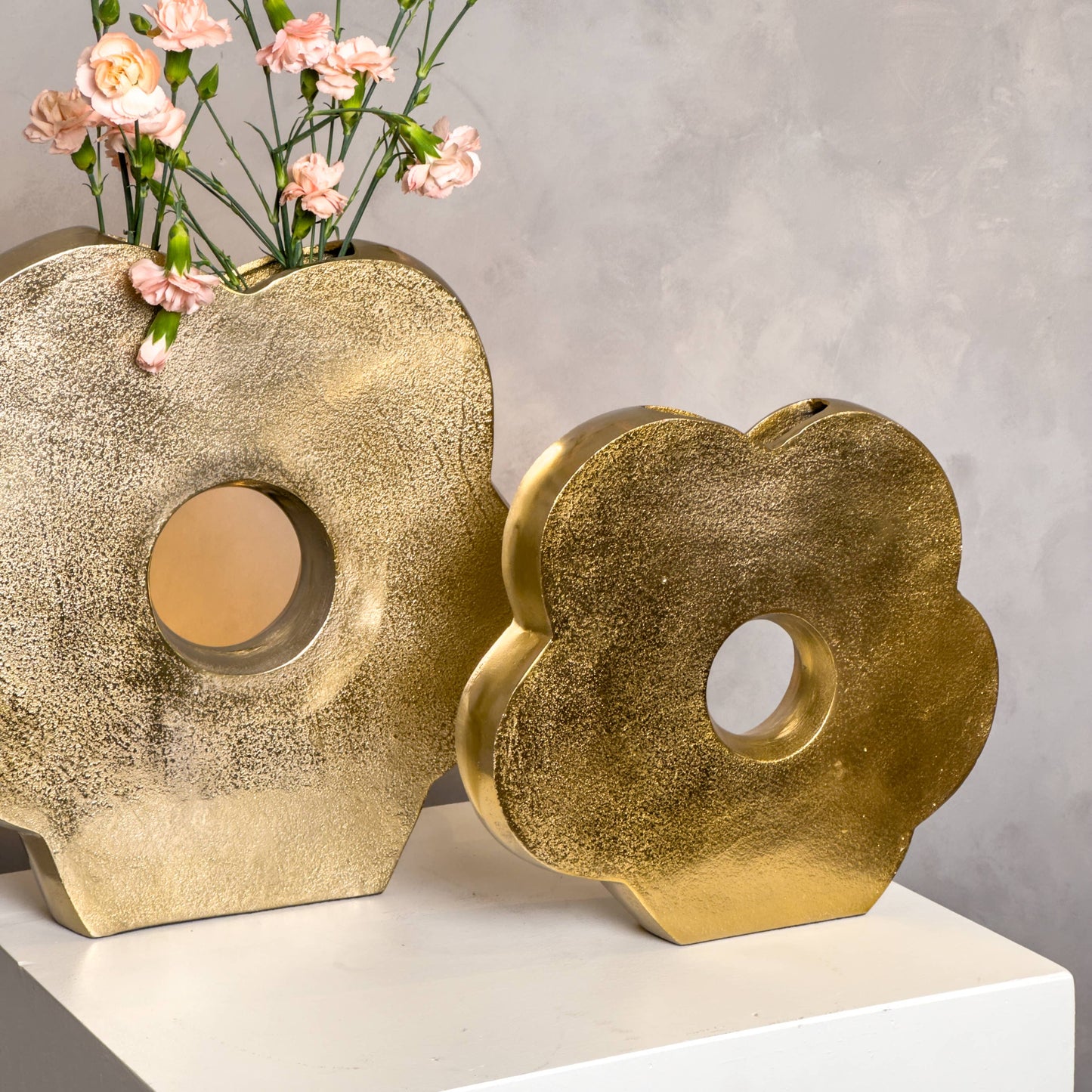 Gold Flower Shaped Vase