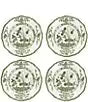 Faenza Appetizer Plate Set of 4 (Green and White)