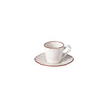Coffee Cup and Saucer 3 oz., White-red