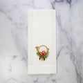 Holiday Horn with Bow Towel, White (Multi)