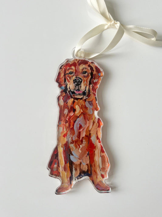 "Golden Retriever Red" ornament