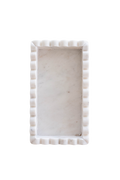 White Marble Scalloped Bridge Tray