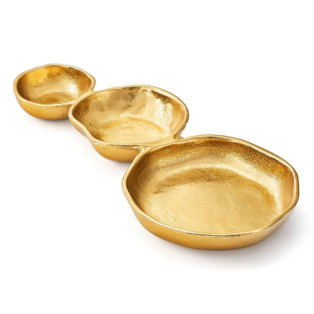 Cluster of 3 Bowls – Modern Luxury Aluminum Decorative