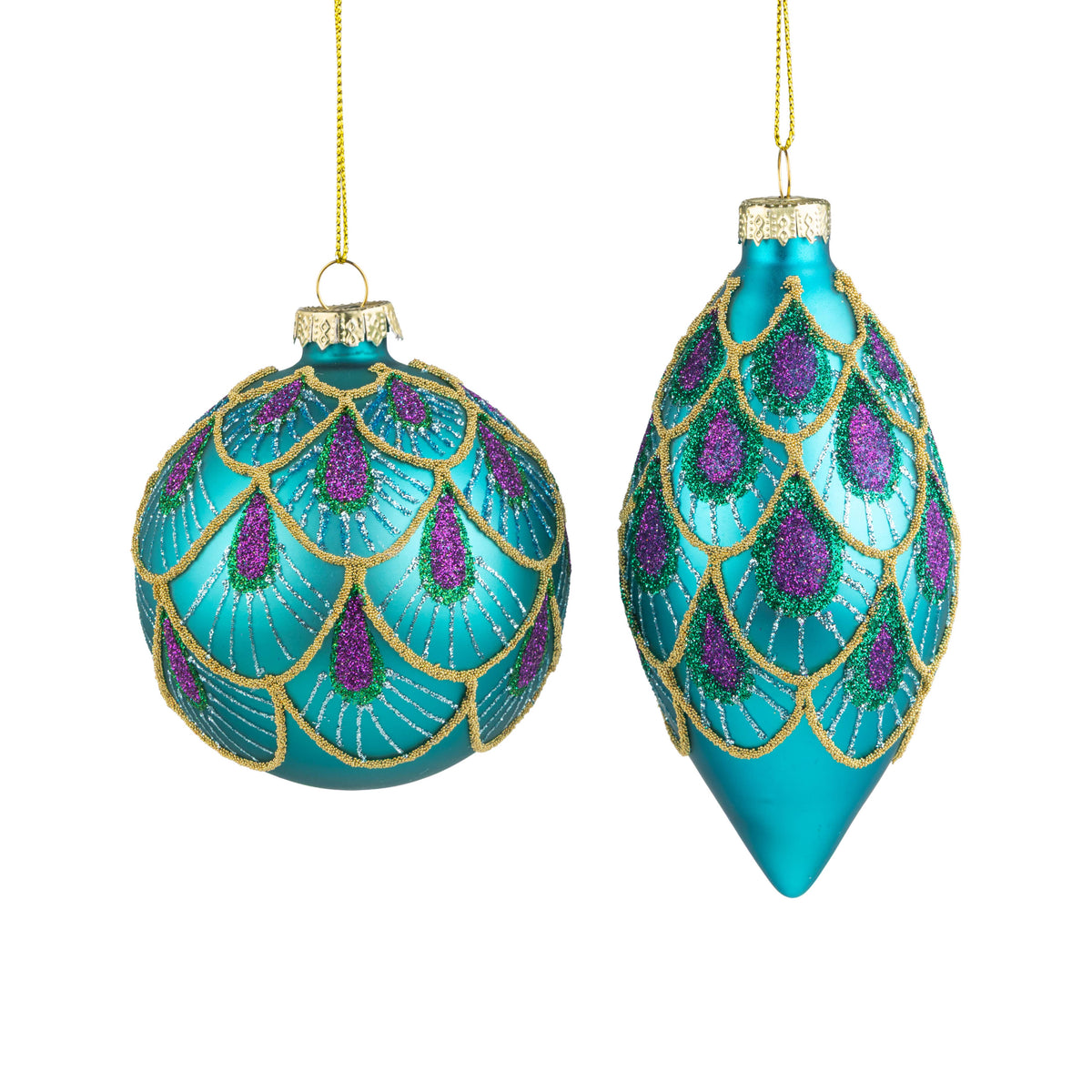 Peacock Glitter Ornement