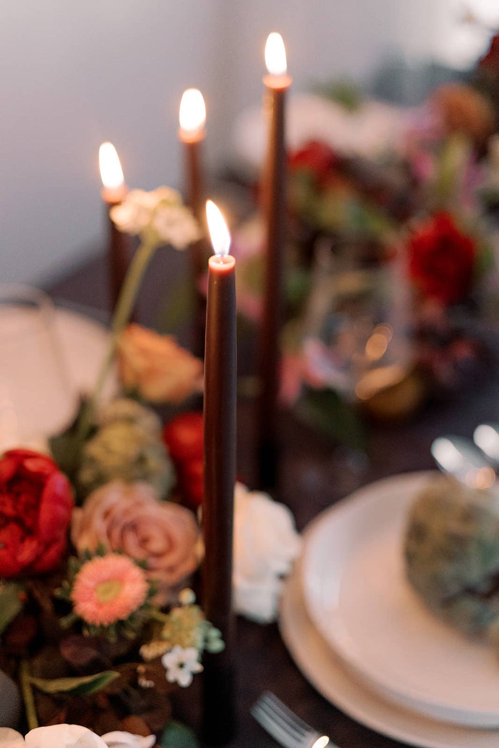 Chestnut | Dipped Beeswax Taper Candles | All Natural