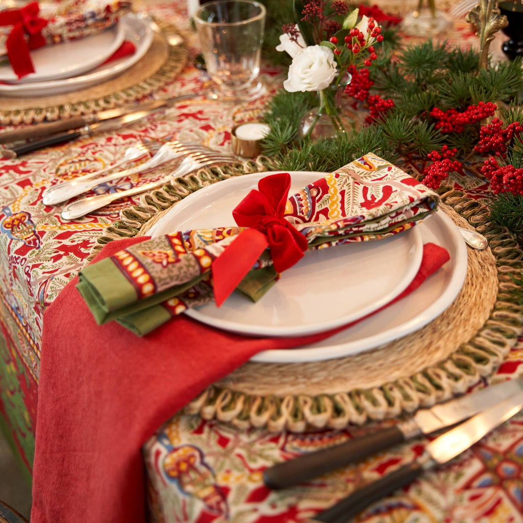 Noel Red & Green | French Tablecloths