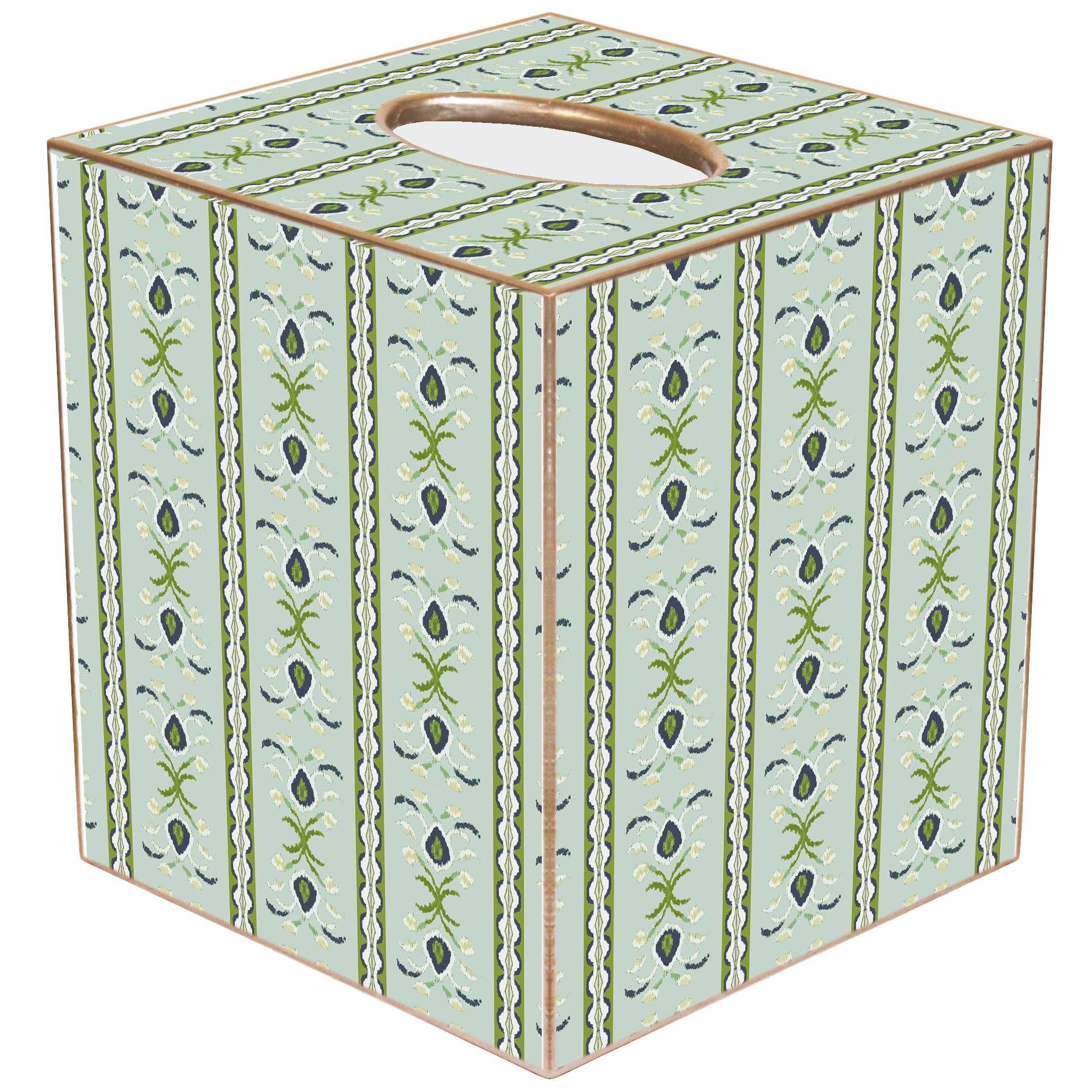 TB9309LP-Rosemary Stripe Lagoon by Laura Park Tissue Box Cover