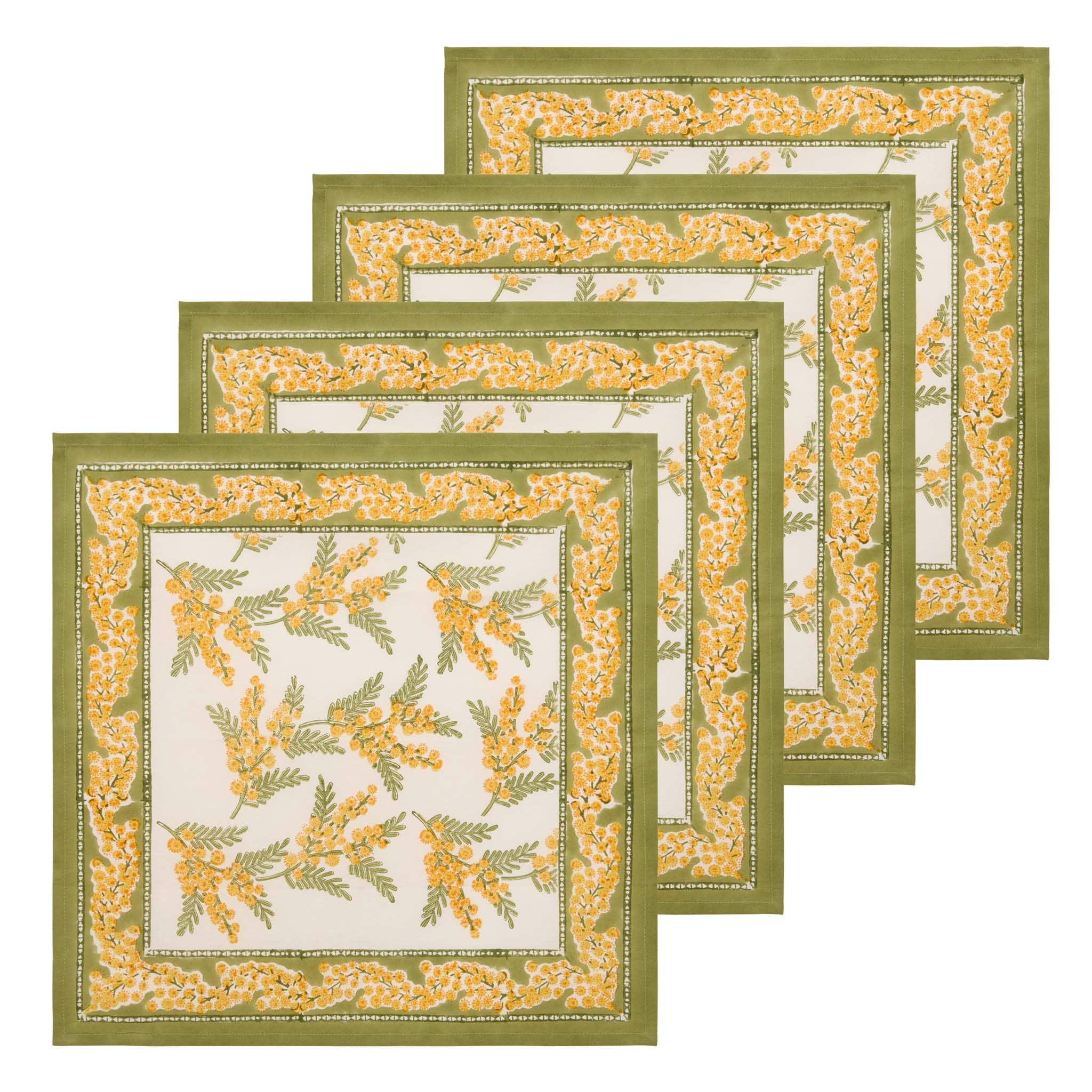 Mimosa Green/Yellow Napkins 19x19 - Set of 6
