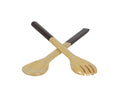 Large Salad Server Set Brown
