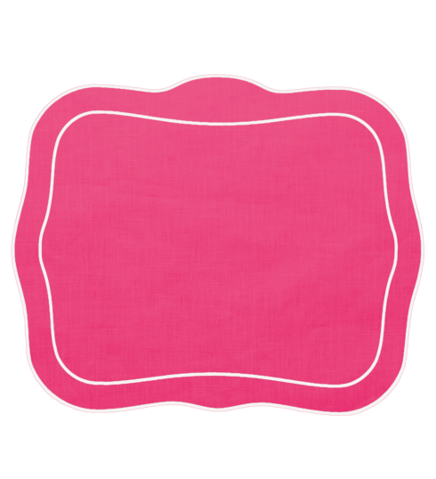 Patrician Linen Mat Fuchsia - Set of 2