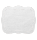 Patrician Linen Mat White - Set of 2