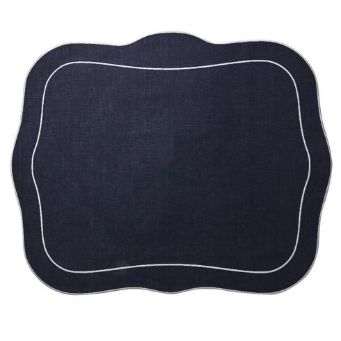 Patrician Linen Mat Navy - Set of 2
