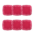 Fucshia &amp;#x2f; White - Boxed Set of 6