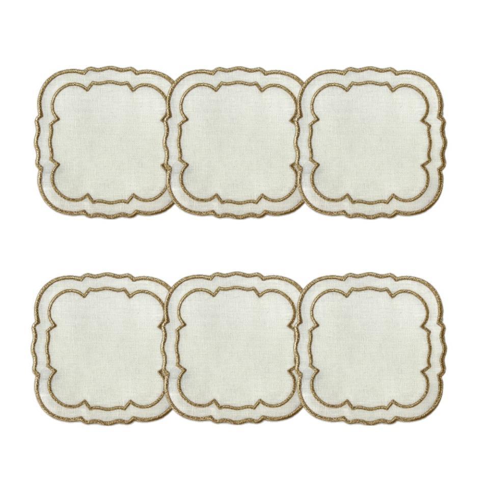 Ivory with Gold - Boxed Set of 6