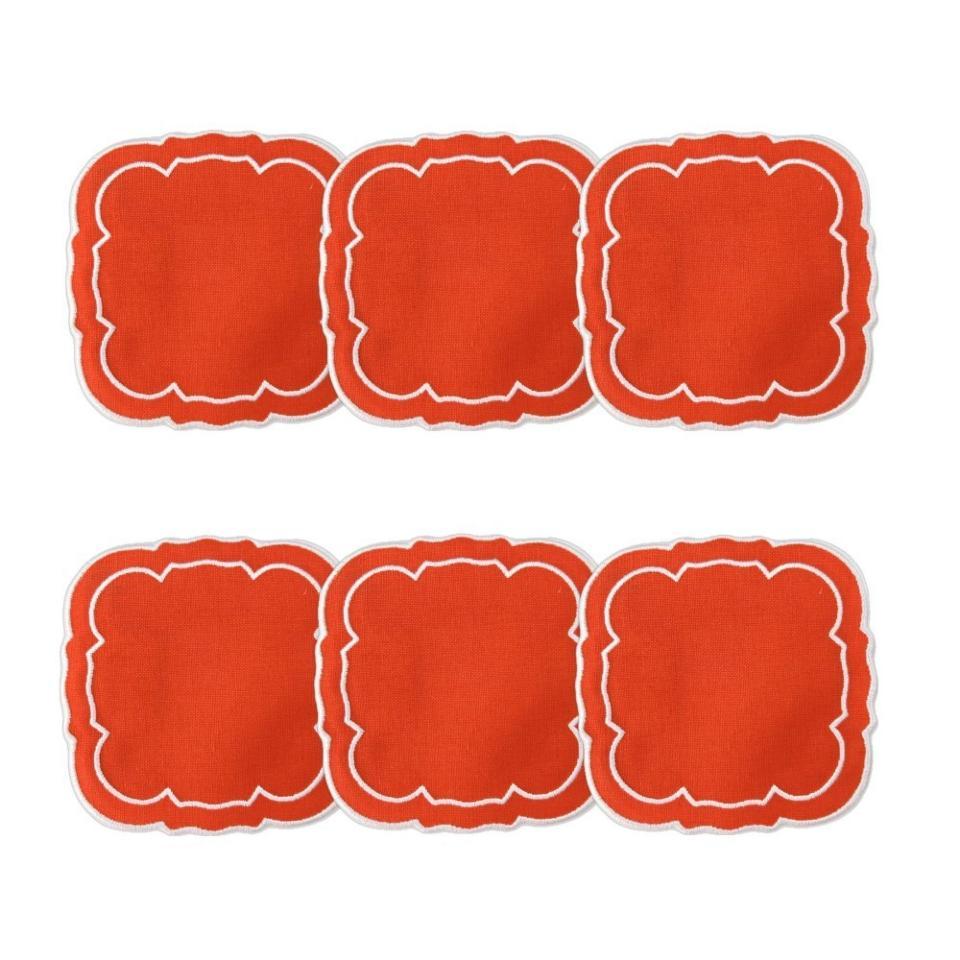 Orange &amp;#x2f; White - Boxed Set of 6