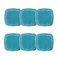 Turquoise &amp;#x2f; White - Boxed Set of 6