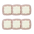 White w&amp;#x2f;Red - Boxed Set of 6
