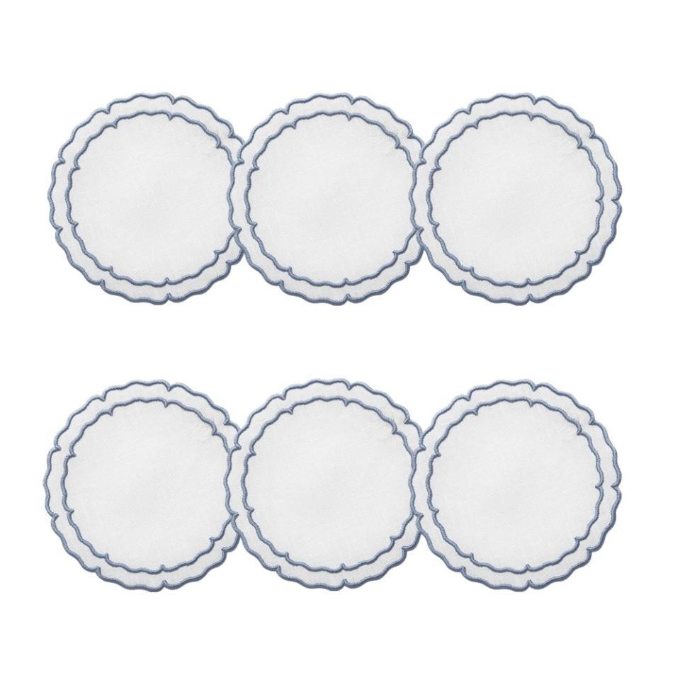 White with Blue - Boxed Set of 6