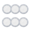 White with Blue - Boxed Set of 6