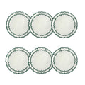 White with Green - Boxed Set of 6