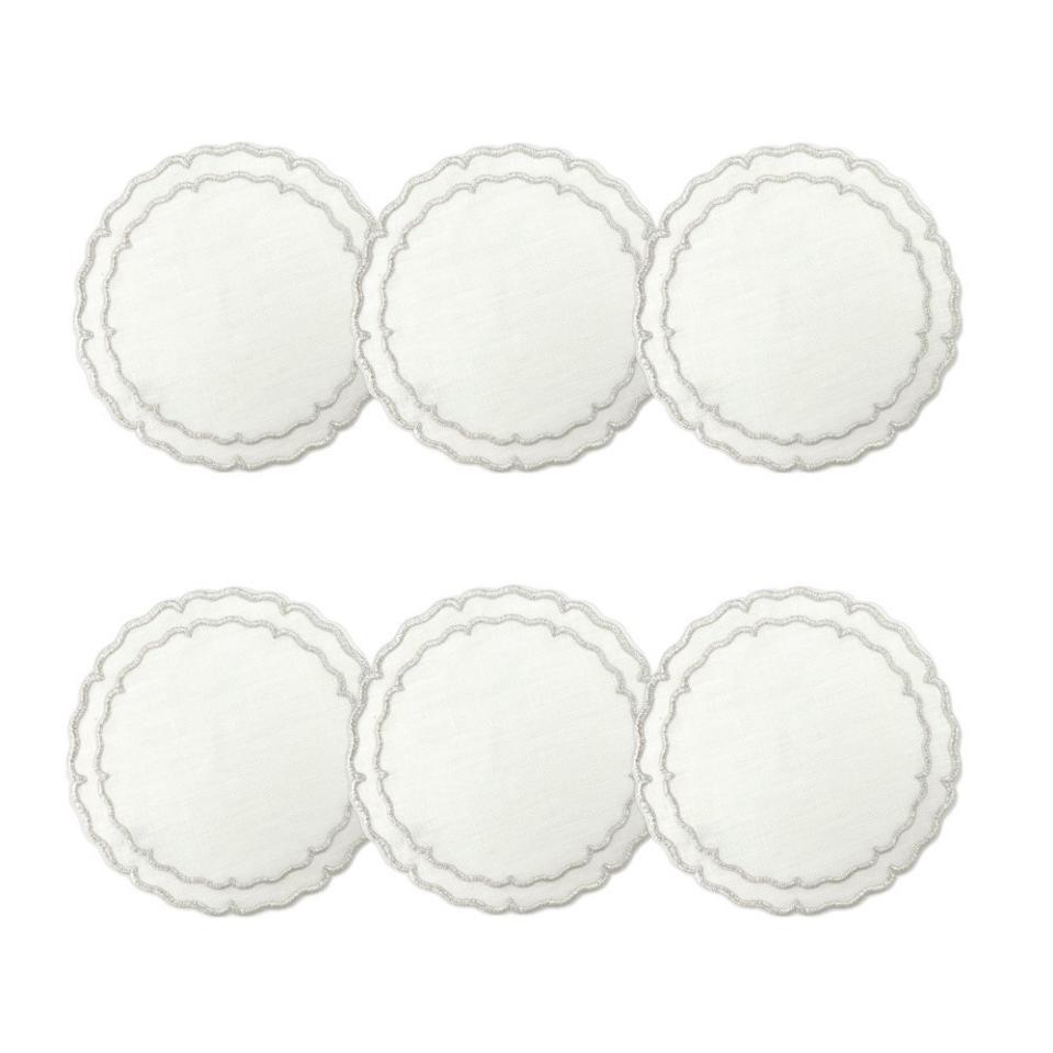 White with Platinum - Boxed Set of 6