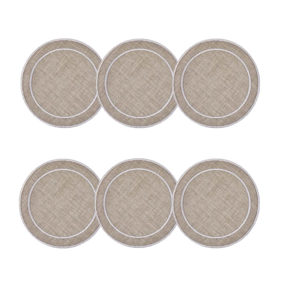Dark Natural &amp;#x2f; White - Boxed Set of 6