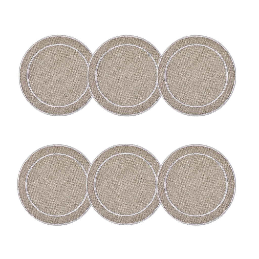 Dark Natural &amp;#x2f; White - Boxed Set of 6
