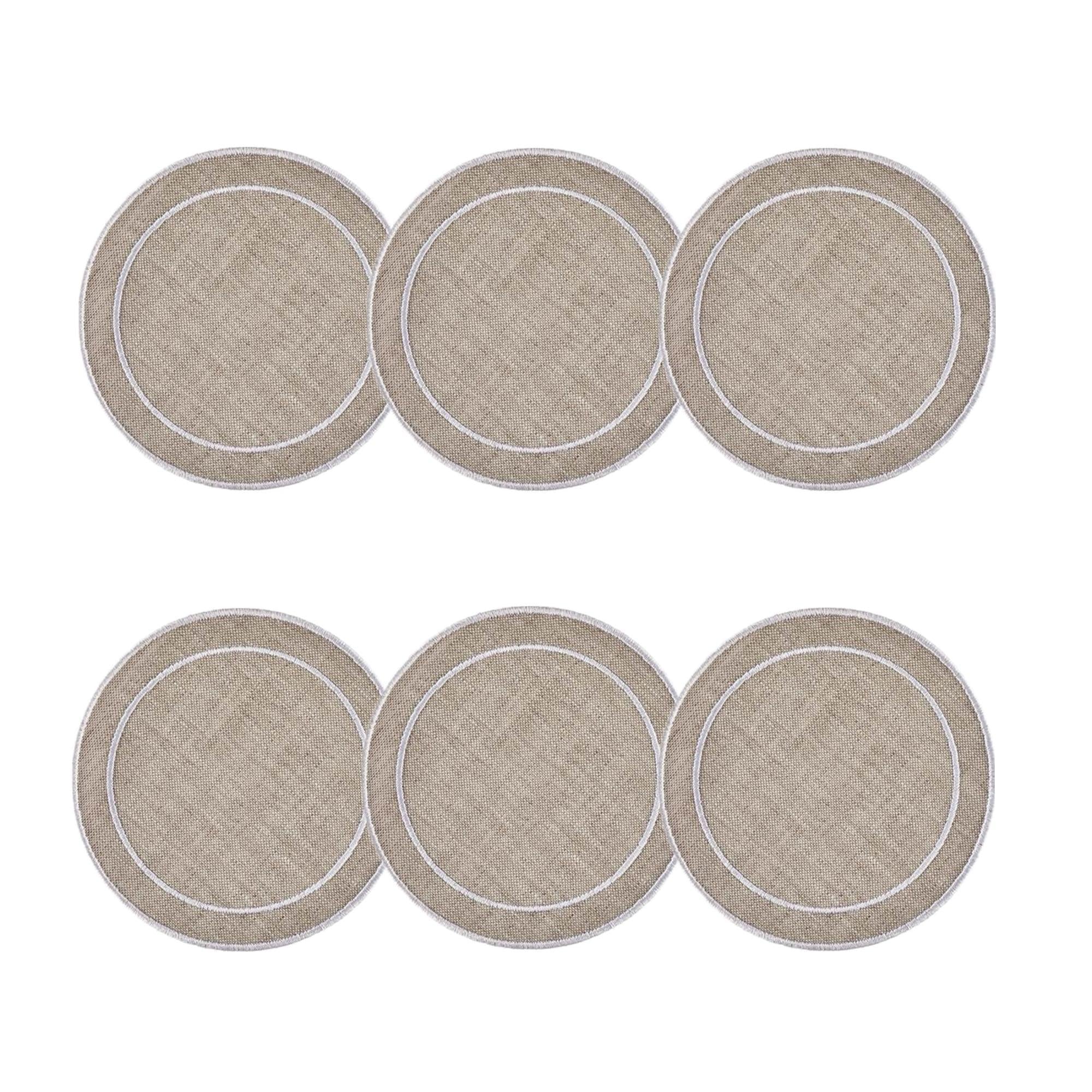Dark Natural &amp;#x2f; White - Boxed Set of 6