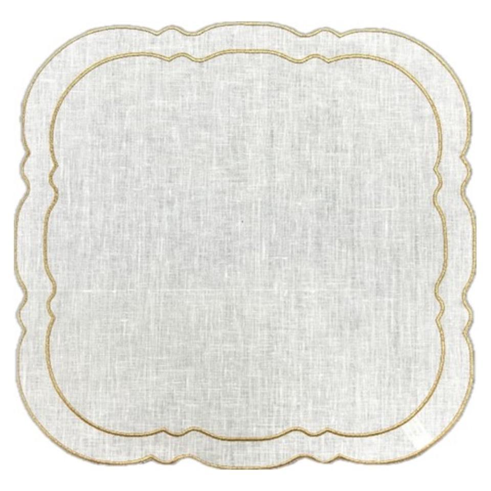 White with Gold - Set of 2