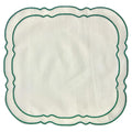 White with Green - Set of 2
