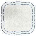 White with Navy - Set of 2