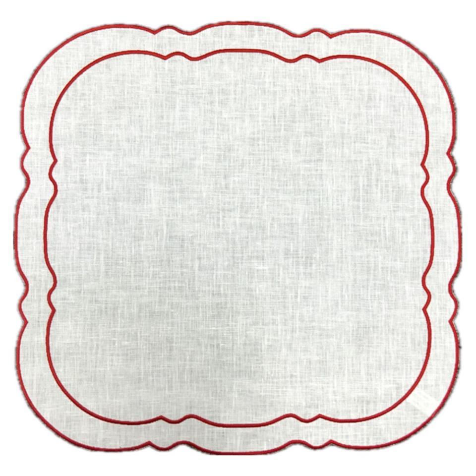 White with Red - Set of 2