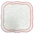 White with Red - Set of 2