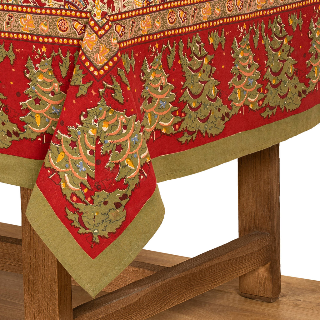 Noel Red & Green | French Tablecloths