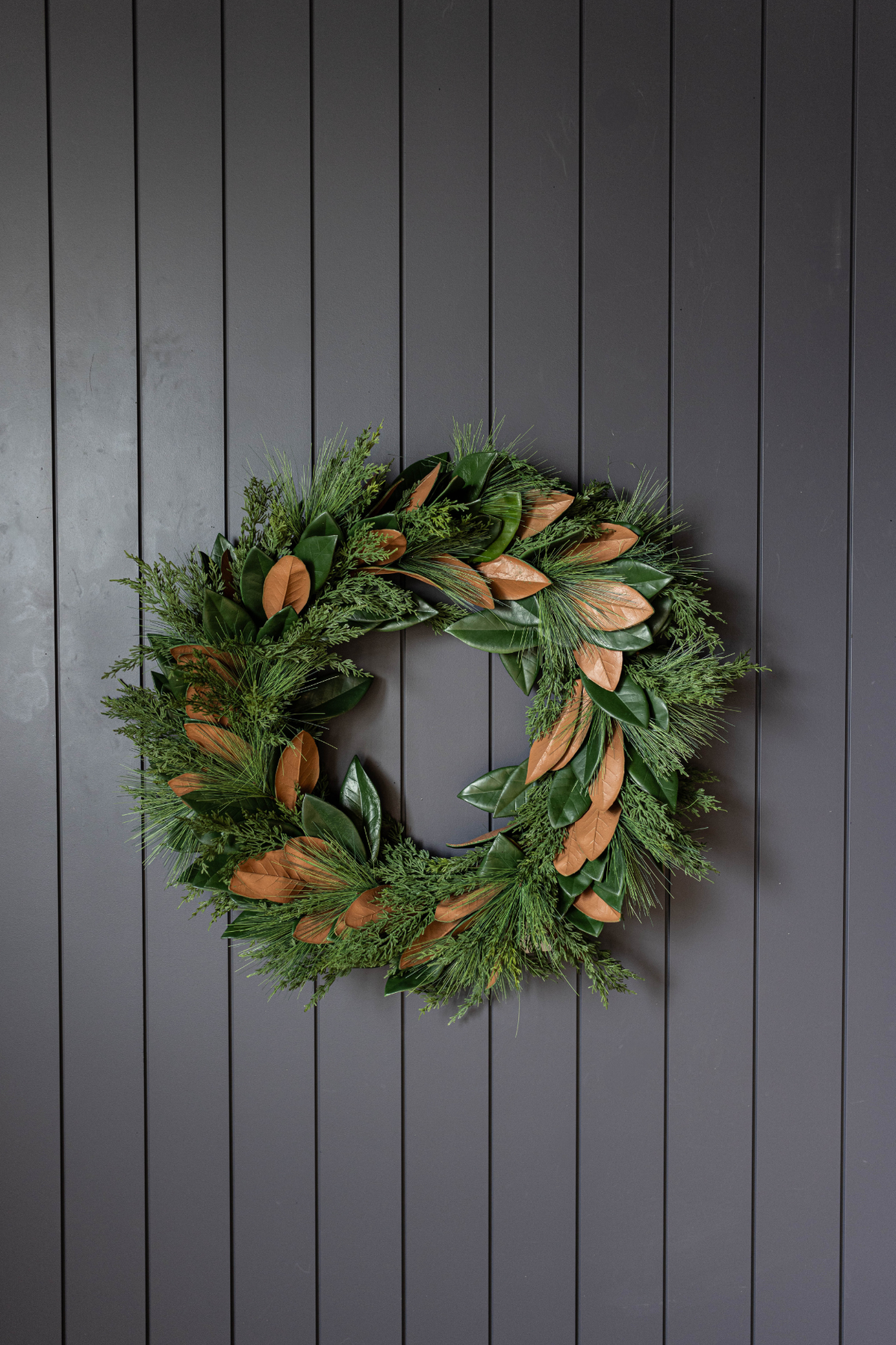 Magnolia Norfolk Cypress Mixed Real Touch Wreath - 34"
