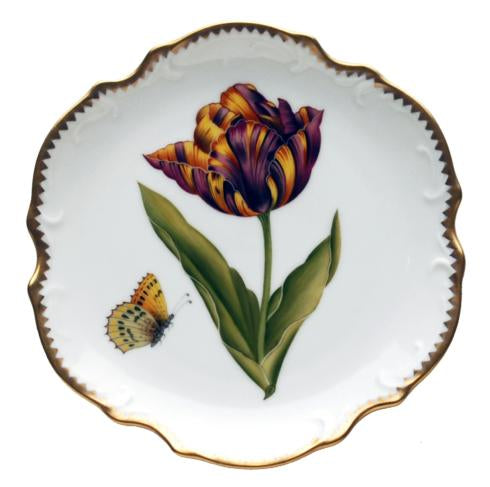 Purple, Yellow, & Orange Tulip Bread & Butter Plate