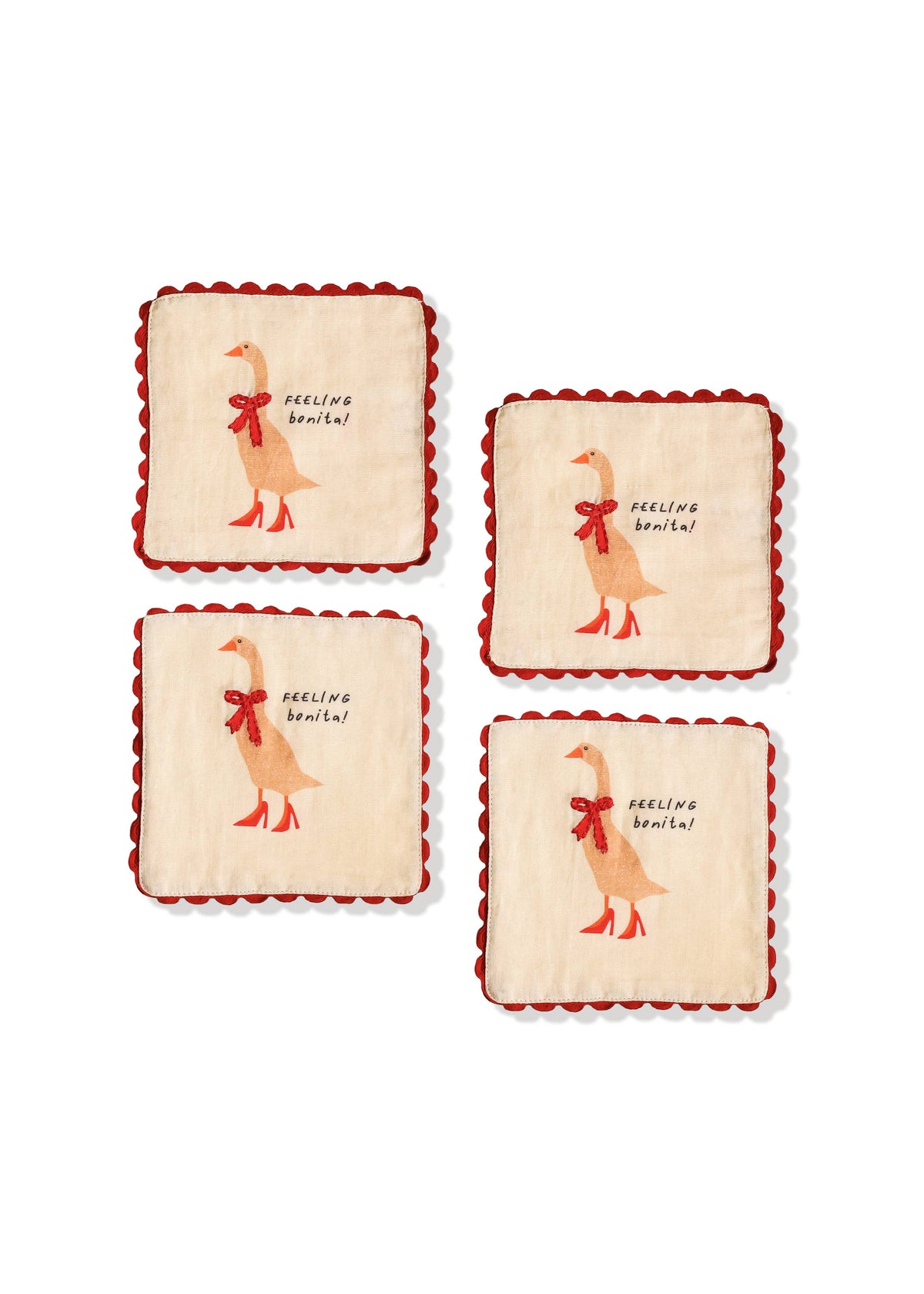 Feeling Bonita" Goose Cocktail Napkins (Set of 4)