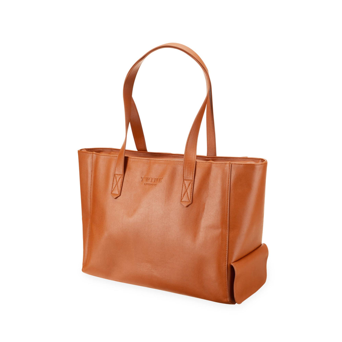 Faux Leather Insulated Wine Tote
