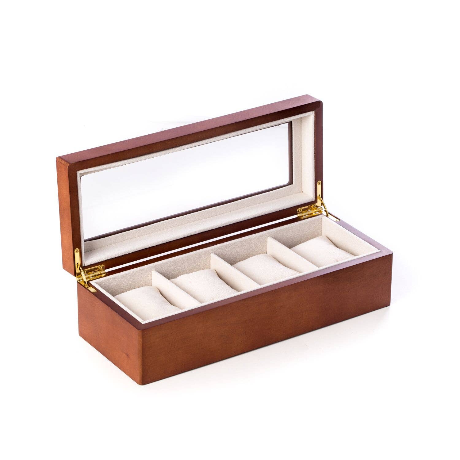 4 Watch Case - Brown Wood