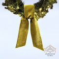 4" x 56" velvet sash metallic gold back, green