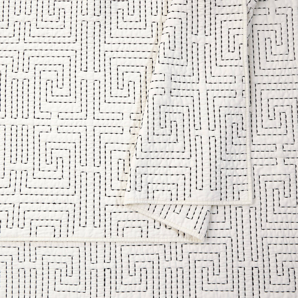 GREEK KEY QUILT SET - 3PC - Dee Ocleppo