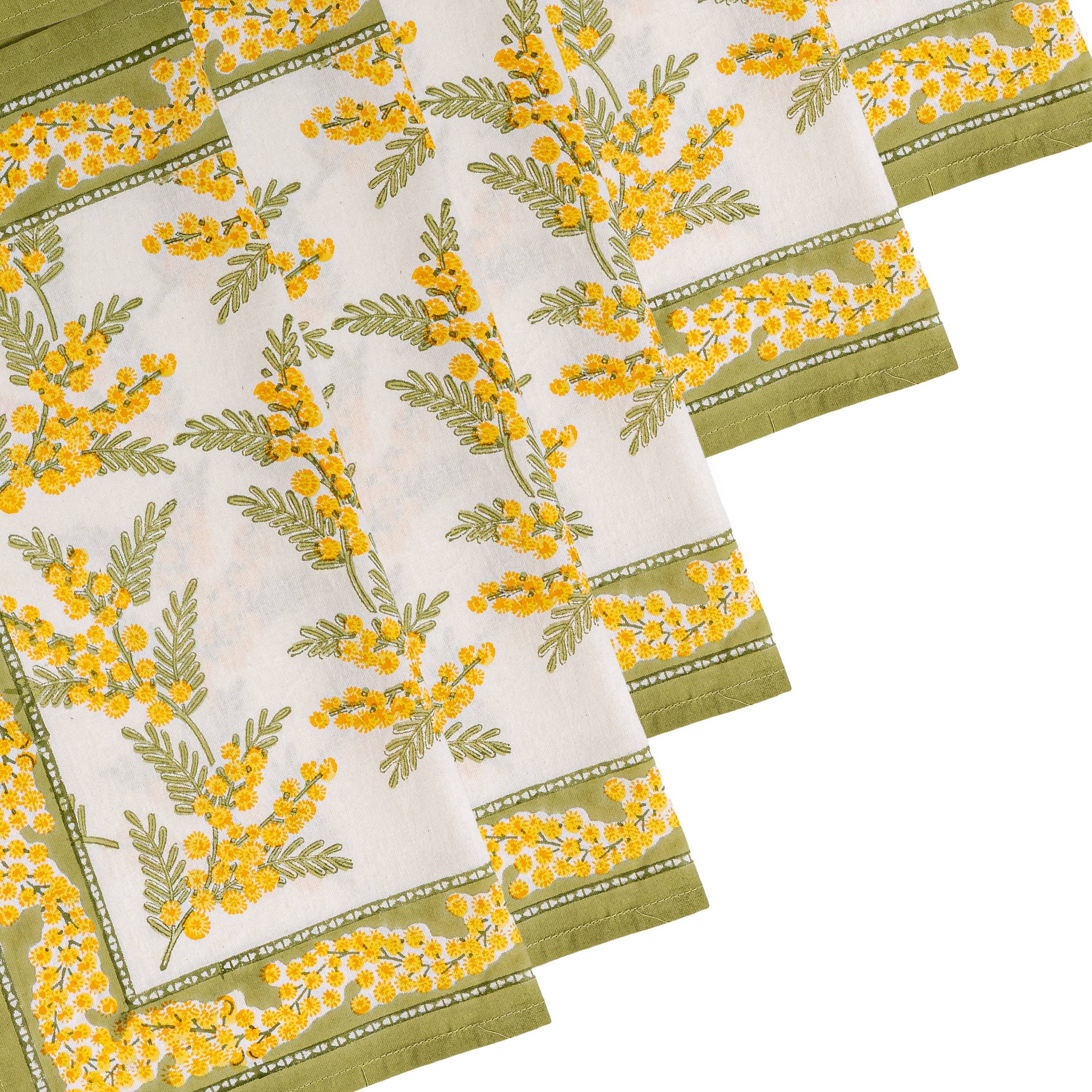 Mimosa Green/Yellow Napkins 19x19 - Set of 6