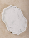 Cascade Scalloped Marble Tray