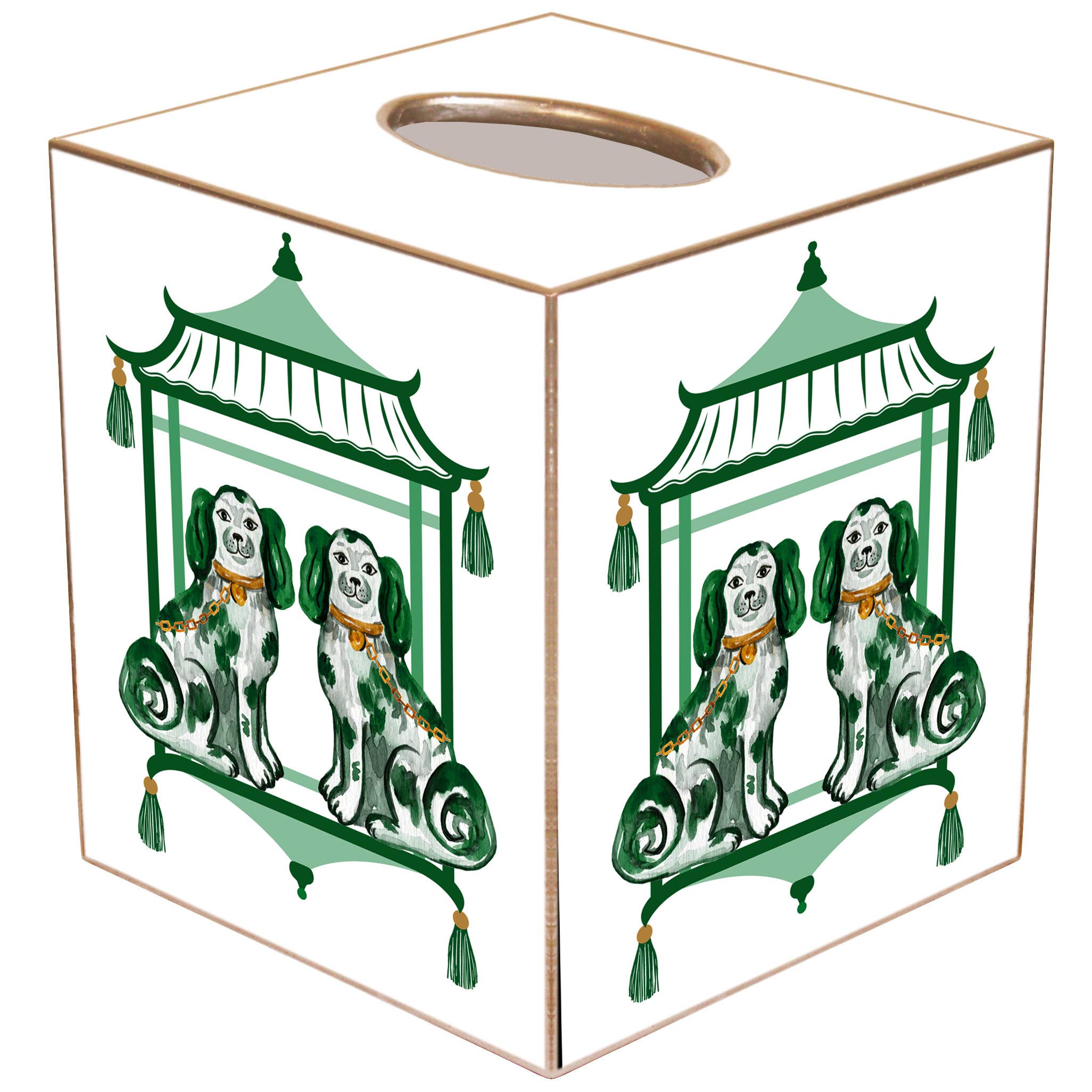 TB6627-Staffordshire Chic Green Tissue Box