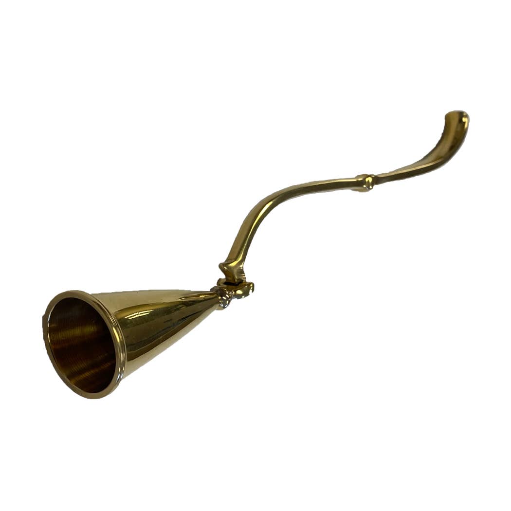 Hinged Brass Candle Snuffer- Antique Vintage Style, 7"